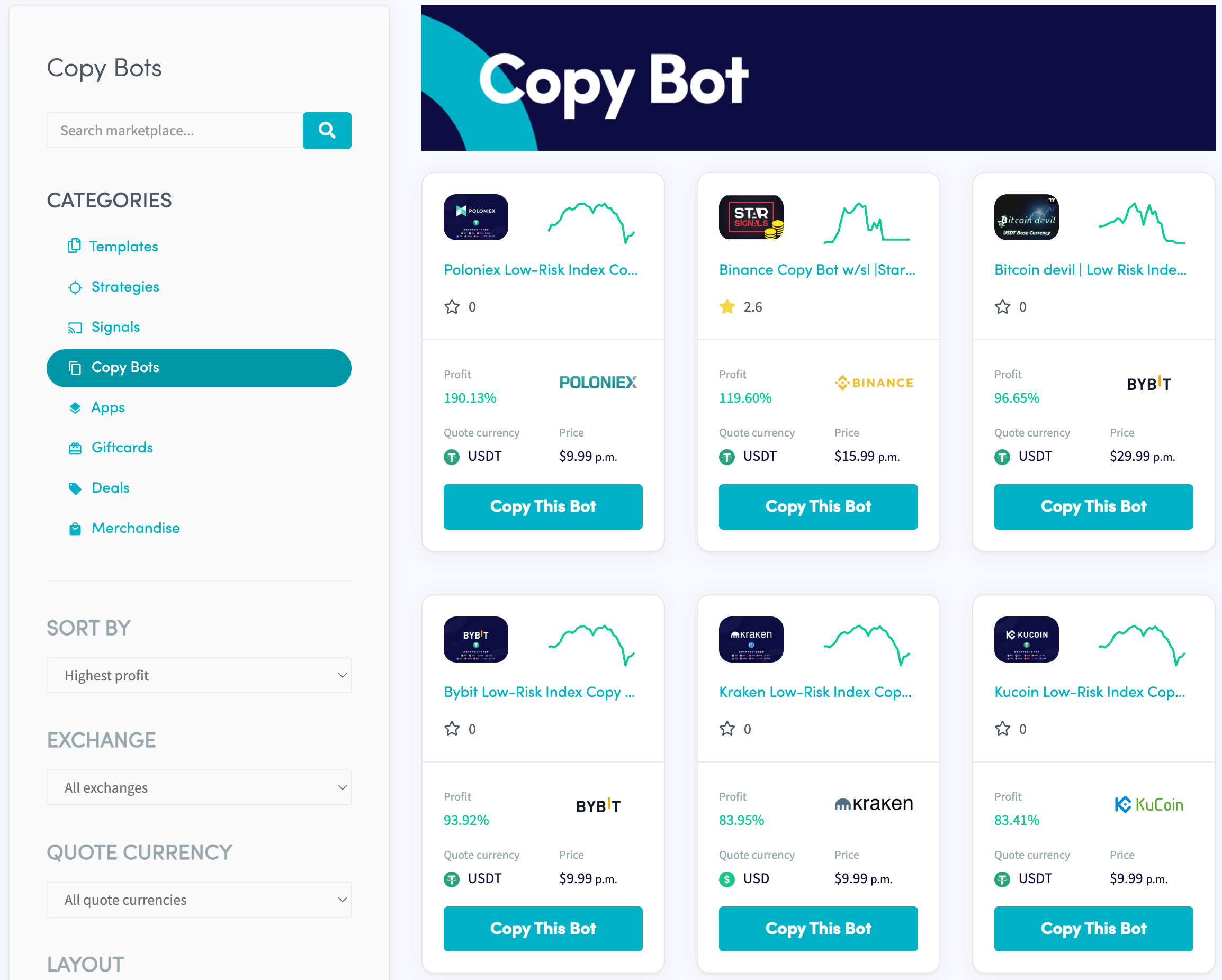 Cryptohopper Copy Bots