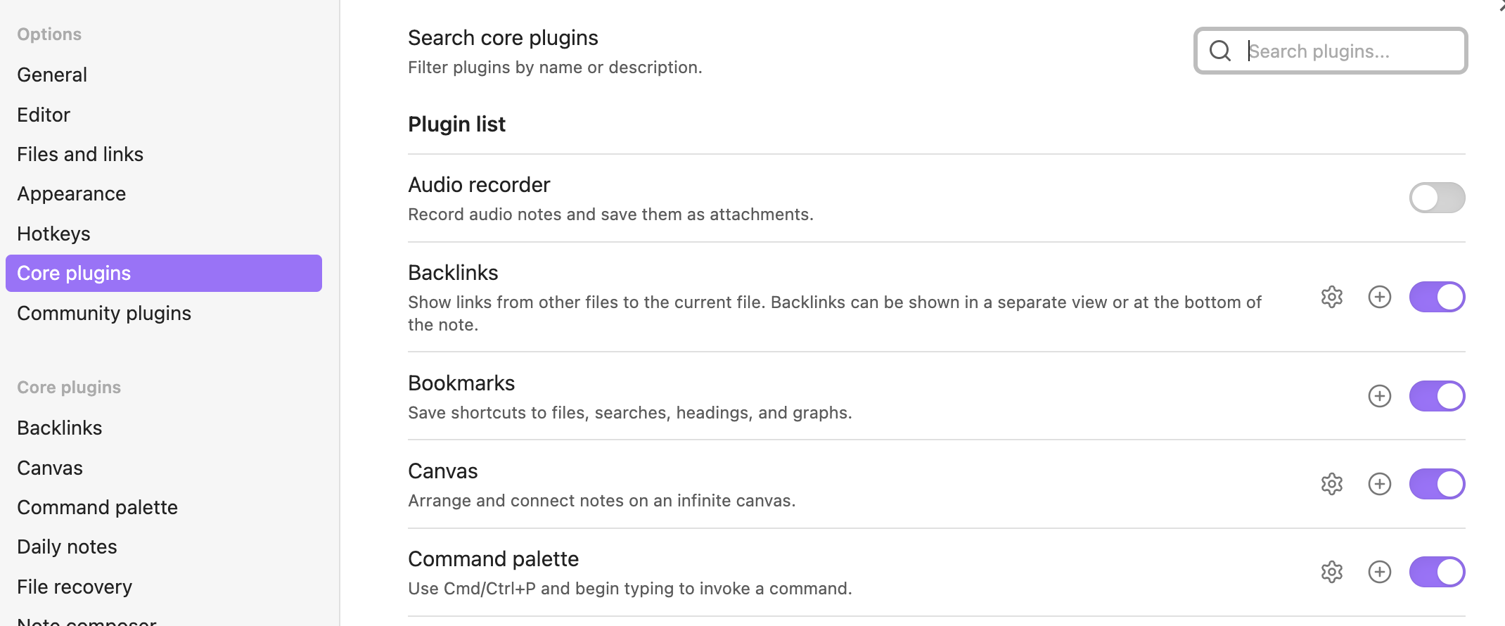 obisidian-core-plugins