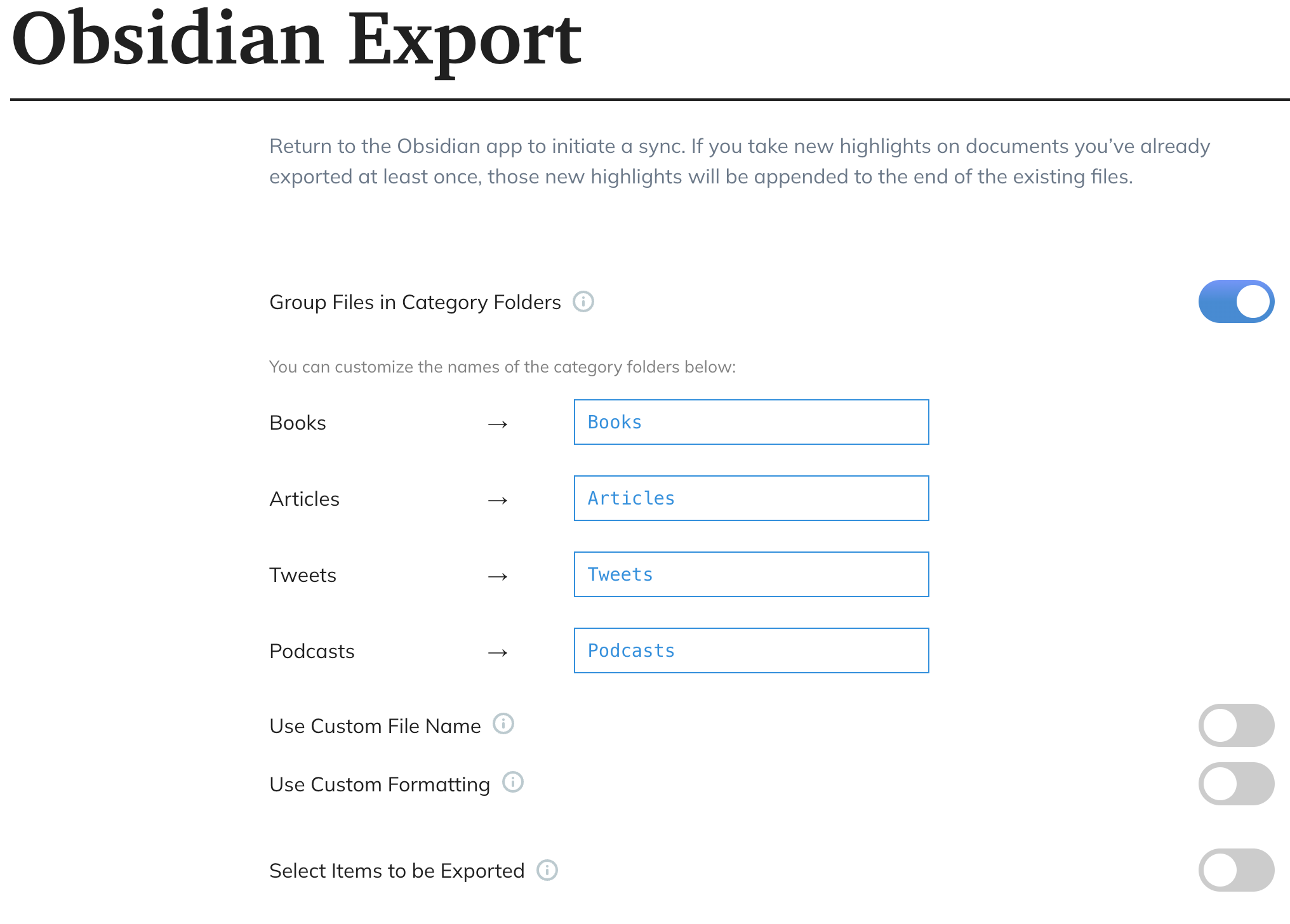 obsidian-readwise-export-settings